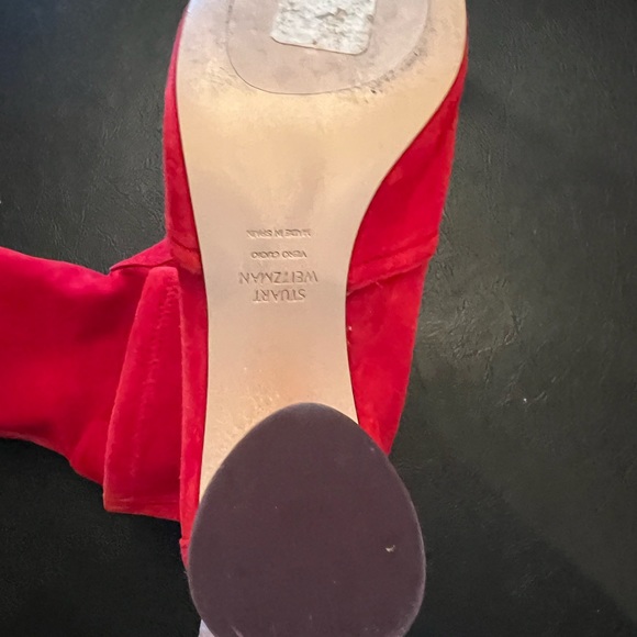 Stuart Weitzman size 6.5 suede sock booties with crystal embedded block heel - Picture 6 of 9